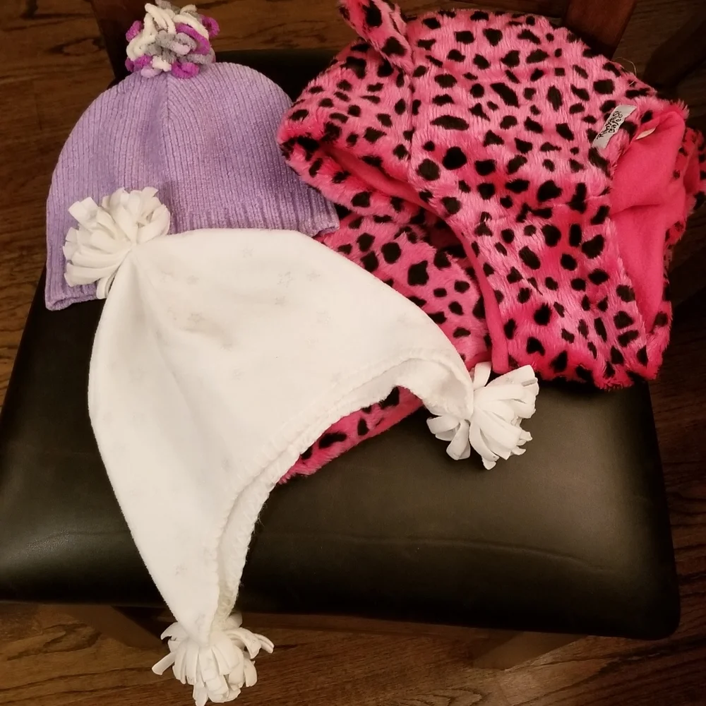 Lot of 3 Girls Winter Hats
